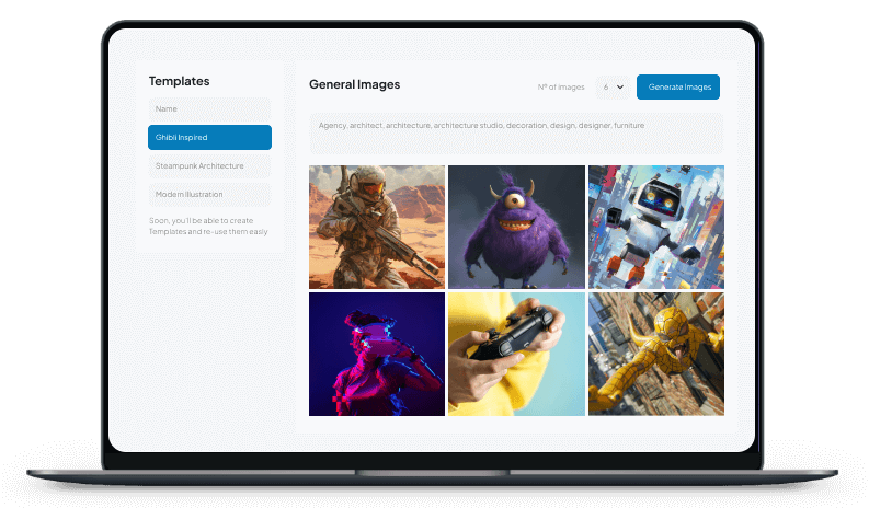 AI Game Creation Interface